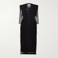 Proenza Schouler - Tauba Fringed Macramé Maxi Dress - Black - small