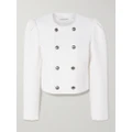 Alessandra Rich - Double-breasted Bouclé-tweed Jacket - White - IT44