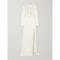 Elie Saab - Broderie Anglaise Cady Gown - White - FR36