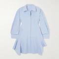 Stella McCartney - + Net Sustain Asymmetric Organic Cotton-poplin Shirt Dress - Blue - IT38