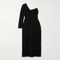 COURREGES - One-sleeve Twisted Stretch-jersey Maxi Dress - Black - IT38