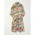 Etro - Belted Floral-print Cotton-poplin Maxi Shirt Dress - Multi - IT44