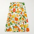 Stella McCartney - + Net Sustain Floral-print Twill Midi Skirt - Yellow - IT38