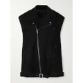 Rick Owens - Belted Oversized Suede Biker Jacket - Black - One size