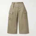Sacai - Belted Cotton-twill Wide-leg Cargo Pants - Neutral - 2