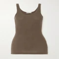 James Perse - The Daily Ribbed Supima Cotton-blend Tank - Brown - 0