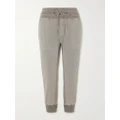 James Perse - Jersey-trimmed Cotton-twill Track Pants - Taupe - 0