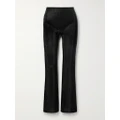 Alexander Wang - Crystal-embellished Jersey Flared Pants - Black - large