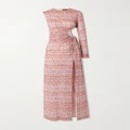Missoni - One-sleeve Cutout Metallic Crochet-knit Maxi Dress - Pink - IT40