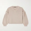 Mother of Pearl - + Net Sustain Tallie Faux Pearl-embellished Merino Wool-blend Sweater - Cream - medium