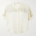 Loewe - Chain-embellished Silk Shirt - White - FR32