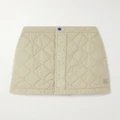 Burberry - Embroidered Padded Quilted Shell Mini Skirt - Ivory - UK 8