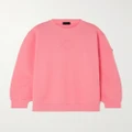 Moncler - Debossed Cotton-jersey Sweatshirt - Pink - medium
