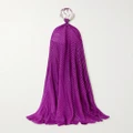 Johanna Ortiz - + Net Sustain Majestic Power Embellished Silk-blend Chiffon Halterneck Maxi Dress - Magenta - US4