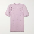Huishan Zhang - Joelle Crystal-embellished Recycled-crepe Maxi Dress - Pink - UK 6