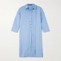 Mother of Pearl - + Net Sustain Pleated Tencel™ Lyocell Maxi Shirt Dress - Blue - medium