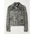 Loewe - Herringbone Wool-blend Tweed Jacket - Black - FR34