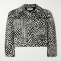 Loewe - Herringbone Wool-blend Tweed Jacket - Black - FR36