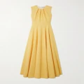 Emilia Wickstead - Marlease Pleated Stretch-crepe Gown - Yellow - UK 12