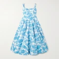 Emilia Wickstead - Viri Floral-print Taffeta-faille Gown - Blue - UK 14
