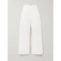 Jil Sander - Belted Embroidered Cotton Straight-leg Pants - White - medium