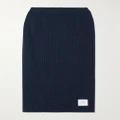 Thom Browne - Appliquéd Waffle-knit Cotton Midi Skirt - Blue - IT40