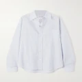 Bottega Veneta - Checked Cotton And Linen-blend Shirt - Light blue - IT38
