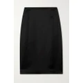SAINT LAURENT - Satin Skirt - Black - FR38