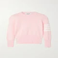 Thom Browne - Striped Cotton Sweater - Pastel pink - IT48