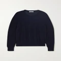 The Row - Islington Pleated Cashmere Sweater - Navy - medium