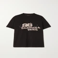 Balenciaga - Printed Cotton-jersey T-shirt - Black - XXS
