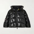 Moncler Genius - + Adidas Originals Beiser Hooded Quilted Jersey-trimmed Glossed-shell Down Coat - Black - 0