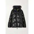 Moncler Genius - + Adidas Originals Beiser Hooded Quilted Jersey-trimmed Glossed-shell Down Coat - Black - 1