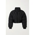 Mugler - Cropped Quilted Recycled-shell Jacket - Black - FR36