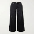Isabel Marant - Noldy Paneled High-rise Wide-leg Jeans - Black - FR42