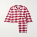 Eberjey - Checked Cotton-flannel Pajama Set - Red - medium