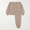 Allude - Cashmere Hoodie And Track Pants Set - Beige - small