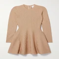 Givenchy - Jacquard-knit Mini Dress - Tan - medium
