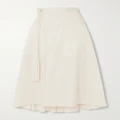 Joseph - Alix Cotton Midi Wrap Skirt - Ecru - FR34
