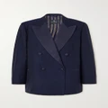 Etro - Double-breasted Cotton And Wool-blend Jacquard Blazer - Blue - IT38