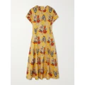 Ulla Johnson - Devon Floral-print Cotton-poplin Midi Dress - Multi - US0