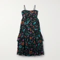 Ulla Johnson - Colette Ruffled Floral-print Fil Coupé Silk-chiffon Gown - Black - US00