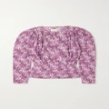 Isabel Marant - Zarga Printed Silk-blend Crepe De Chine Blouse - Purple - FR36