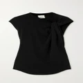 Isabel Marant - Nayda Knotted Cotton-jersey Top - Black - medium