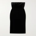 Alex Perry - Strapless Stretch-velvet Midi Dress - Black - UK 6