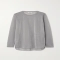 Max Mara - Leisure Etra Metallic Knitted Top - Light gray - x small