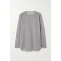 Max Mara - Leisure Etra Metallic Knitted Top - Light gray - x small