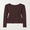 Max Mara - Leisure Favella Metallic Ribbed-knit Sweater - Red - x small