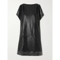 Isabel Marant - Evani Embellished Leather Mini Dress - Black - FR36