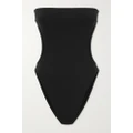 SAINT LAURENT - Strapless Cutout Swimsuit - Black - S